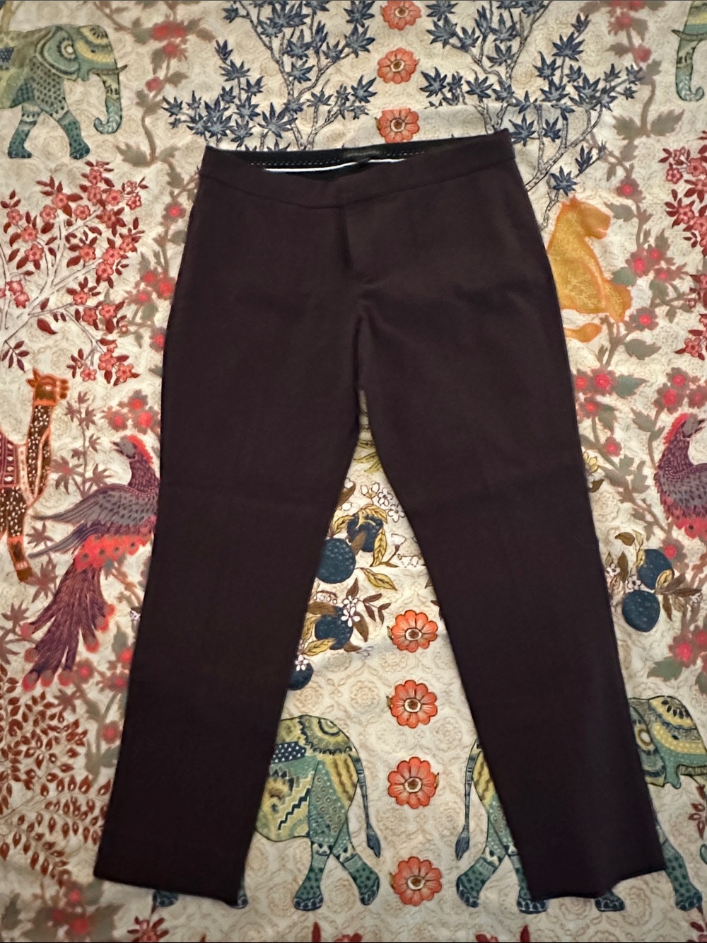 Banana Republic Marroon Straight-Leg Pants
